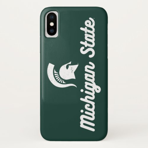 Michigan State  Script Logo iPhone X Case