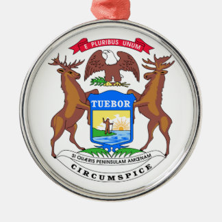 Michigan State Seal Metal Ornament