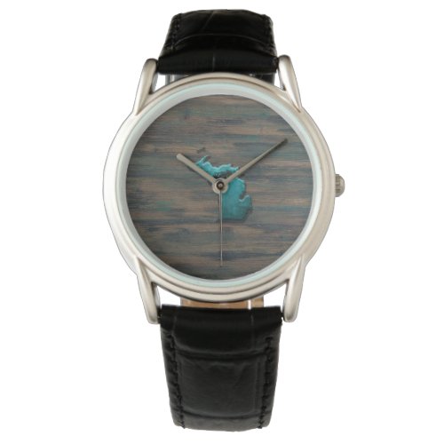 Michigan State Shape Teal Watch