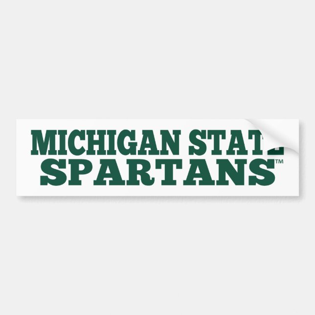 Michigan State Spartans™ Fan Bumper Sticker (Front)