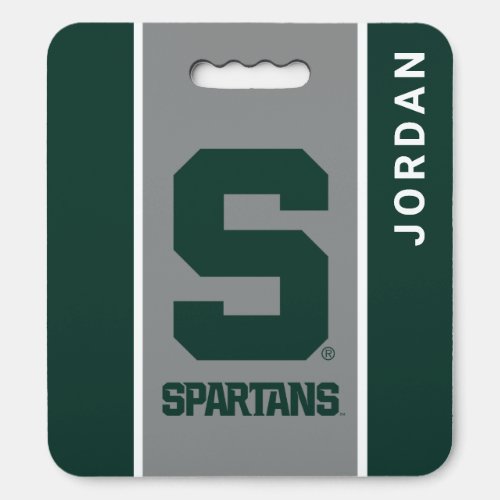 Michigan State Spartans  Stripes with Name Seat Cushion
