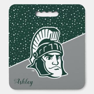 Michigan State Sparty | Polka Dots with Name Seat Cushion