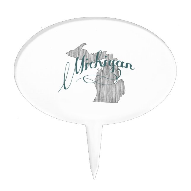 Michigan State Typography Cake Topper (Front)