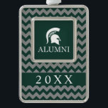 Michigan State University Alumni Silver Plated Framed Ornament<br><div class="desc">Check out these new Michigan State University designs! Show off your MSU Spartan pride with these new Michigan State products. These make perfect gifts for the Spartan student, alumni, family, friend or fan in your life. All of these Zazzle products are customizable with your name, class year, or club. Go...</div>