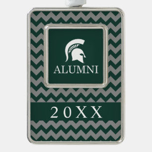 Michigan State University Alumni Silver Plated Framed Ornament