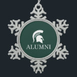 Michigan State University Alumni Snowflake Pewter Christmas Ornament<br><div class="desc">Check out these new Michigan State University designs! Show off your MSU Spartan pride with these new Michigan State products. These make perfect gifts for the Spartan student, alumni, family, friend or fan in your life. All of these Zazzle products are customizable with your name, class year, or club. Go...</div>