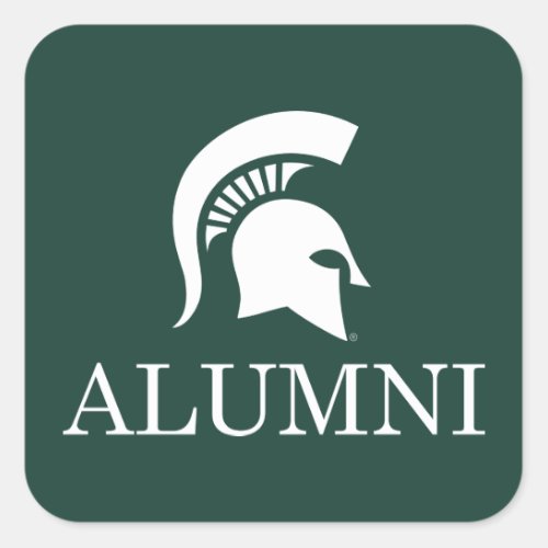 Michigan State University Alumni Square Sticker