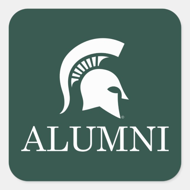 Michigan State University Alumni Square Sticker (Front)