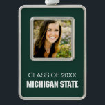 Michigan State University Graduation Christmas Ornament<br><div class="desc">Check out these officially licensed Michigan State University graduation gifts! Customize your college grad gifts at Zazzle by adding your name,  major,  photo,  and class year. Celebrate your MSU graduation by getting these newly designed products. Congrats on becoming a member of the Michigan State University Alumni!</div>
