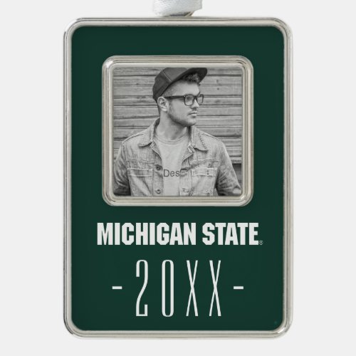Michigan State University Graduation Silver Plated Framed Ornament