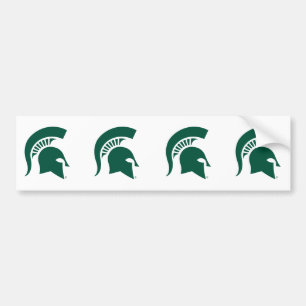 Michigan State University Spartan Helmet Logo Bumper Sticker