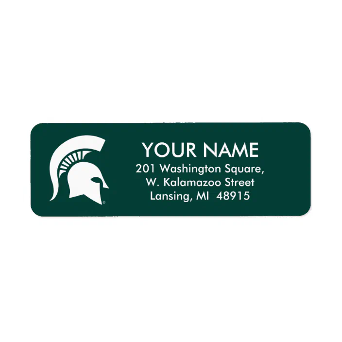 Michigan State University Spartan Helmet Logo Label Zazzle Com