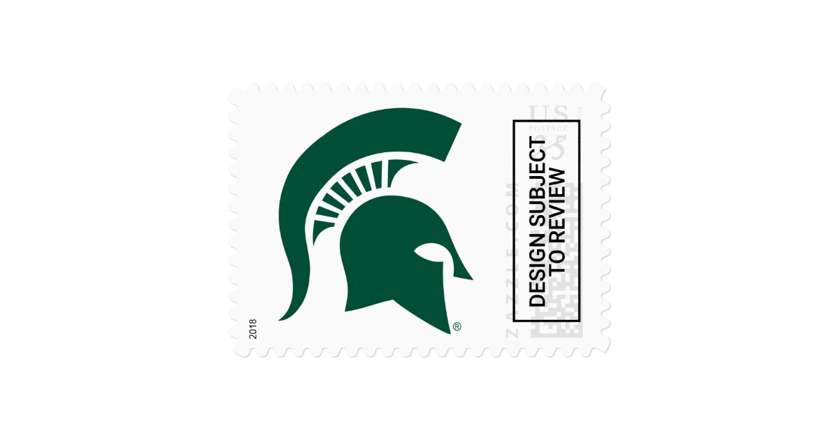 Michigan State University Spartan Helmet Logo Postage Zazzle Com Michigan State University Spartan Helmet Logo Postage Zazzle Com