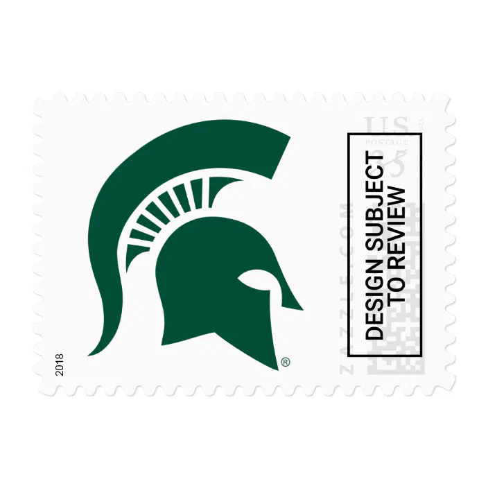 Michigan State University Spartan Helmet Logo Postage Zazzle Com