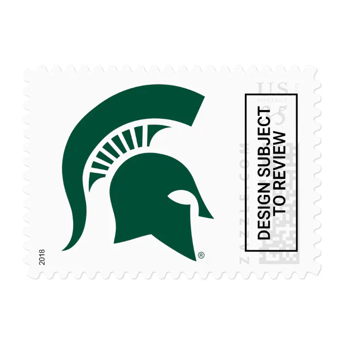 Michigan State University Spartan Helmet Logo Postage Zazzle Com Michigan State University Spartan Helmet Logo Postage Zazzle Com