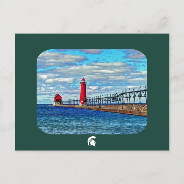Michigan State University Spartan Helmet Logo Postcard (Front)