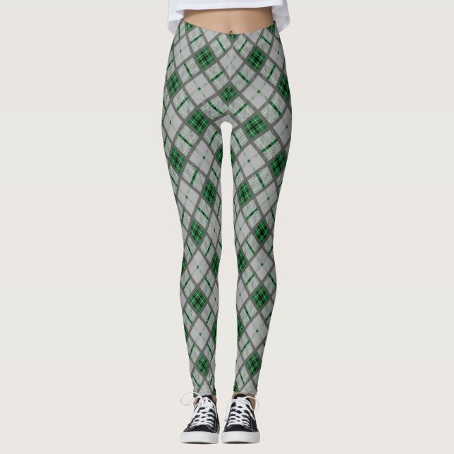 Michigan State University Tartan Leggings (Front)