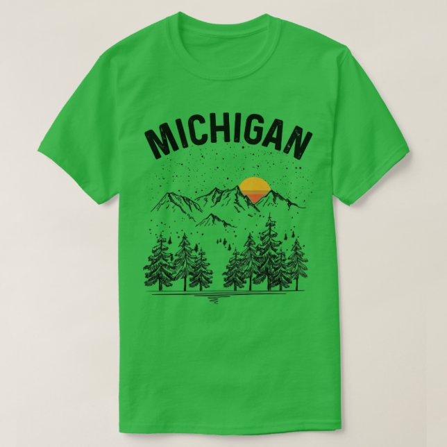 Michigan State Vintage Retro  T-Shirt (Design Front)