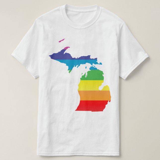 michigan striped pride T-Shirt (Design Front)