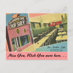 Michigan, Tea Garden Cafe, Grand Rapids Postcard