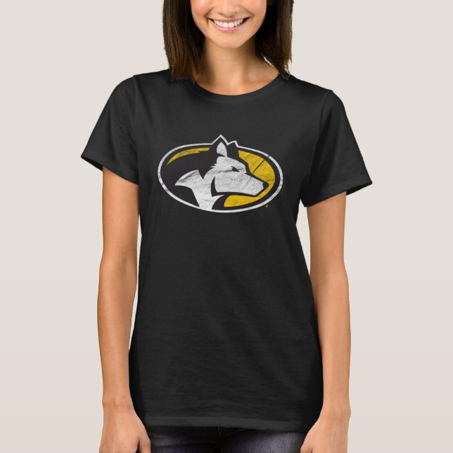 Michigan Tech Huskies Distressed Primary T-Shirt (Front)