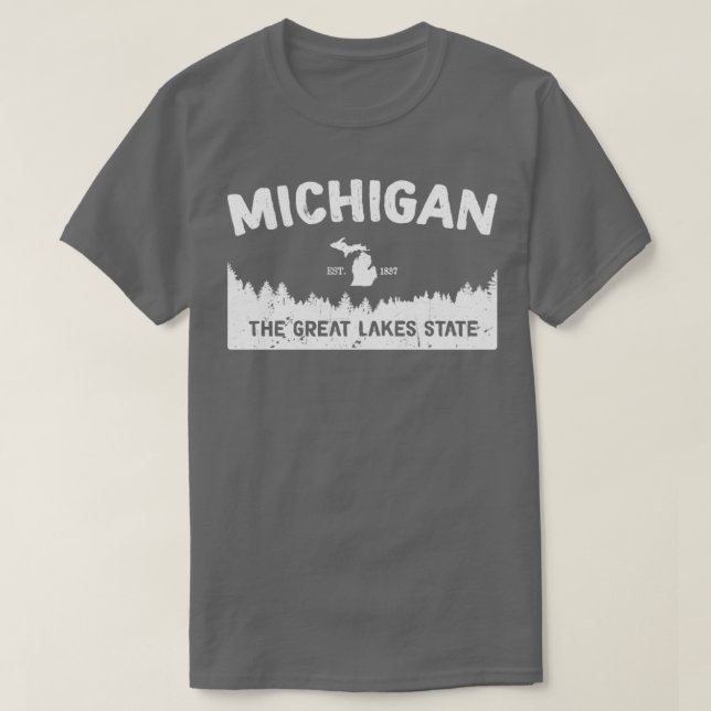 Michigan The Great Lakes State T-Shirt (Design Front)