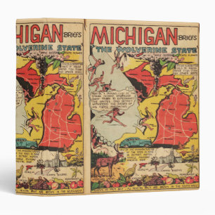 Michigan the Wolverine State 3 Ring Binder