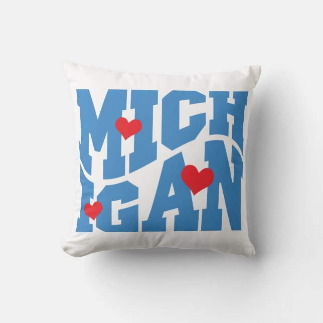 Michigan Throw Pillow (Front)