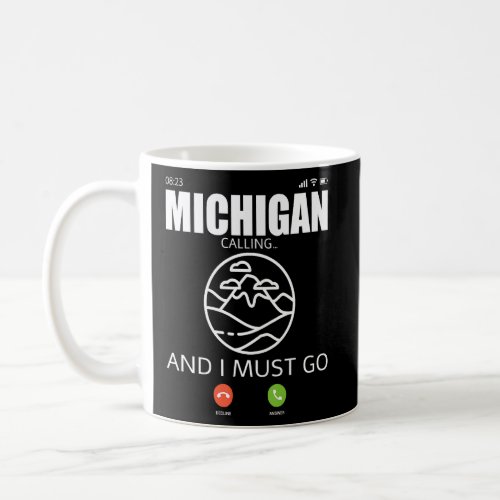 Michigan Travel Camp Trekking Adventure Hiking Bac Coffee Mug