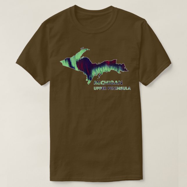 Michigan UP Northern Lights T-Shirt (Design Front)