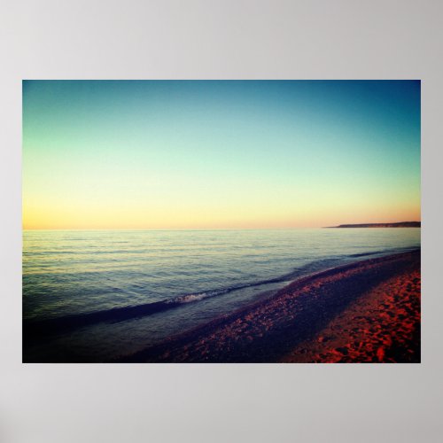 Michigan Upper Peninsula Lake Superior Sunset  Poster