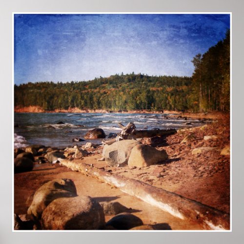 Michigan Upper Peninsula Shoreline Poster