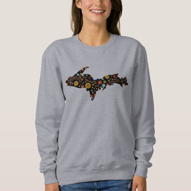Michigan Upper Peninsula Trendy Sweatshirt (Front)