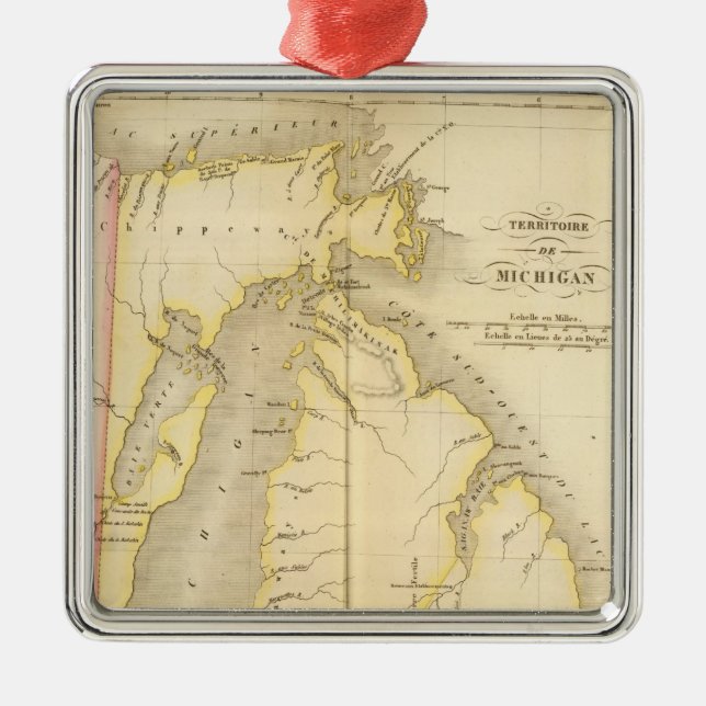 Michigan US Metal Ornament (Front)