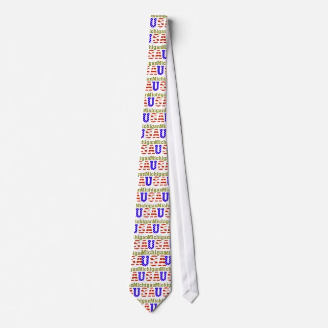 Michigan USA! Neck Tie (Front)