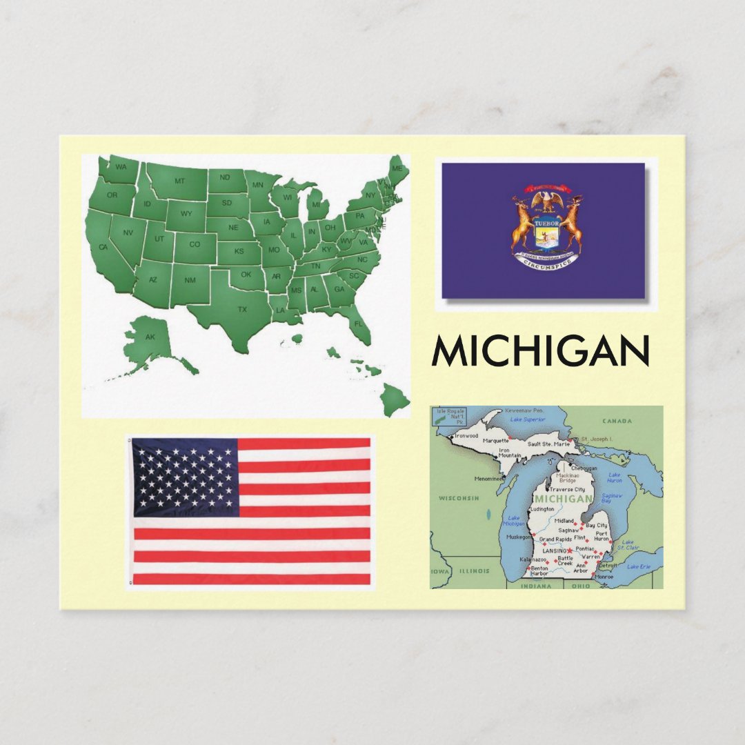 Michigan, USA Postcard | Zazzle