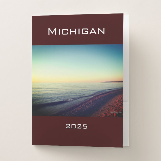 MICHIGAN Vacation 2025 Custom Pocket Folder (Front)