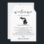 Michigan Wedding Welcome Tag Letter Itinerary<br><div class="desc">This modern and elegant card / gift tag is the perfect addition to your hotel welcome bags. Enter the main events and a customized note to help your guests navigate the weekend. The extra large size allows you to enter all the information you need, then just tie to the handles...</div>