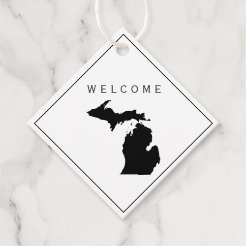 Michigan Welcome Bag Gift Tag for Wedding Weekend