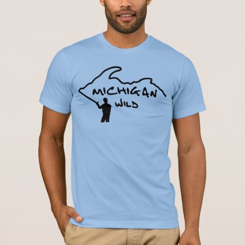 Michigan Wild Black Logo T_Shirt