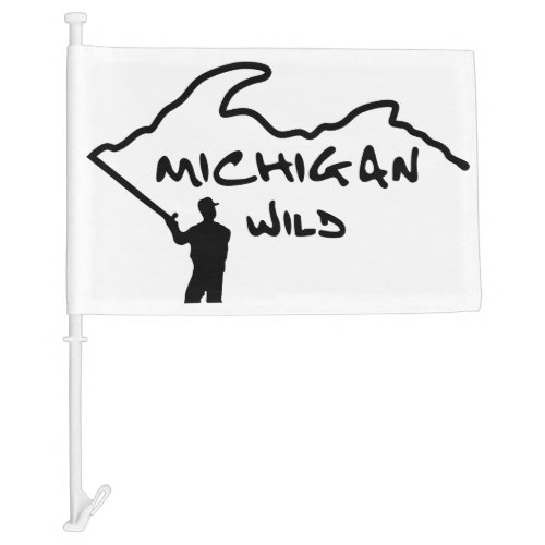 Michigan Wild Logo Car Flag