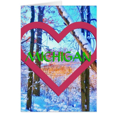 Michigan Winter WoodMarsh Card