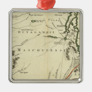 Michigan, Wisconsin, Illinois Metal Ornament