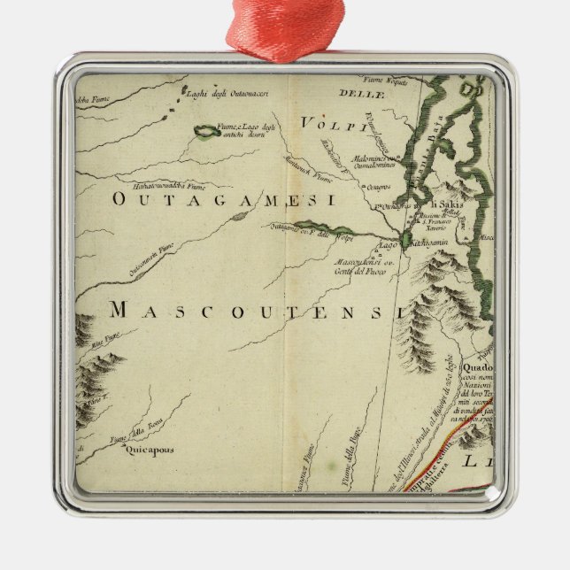 Michigan, Wisconsin, Illinois Metal Ornament (Front)