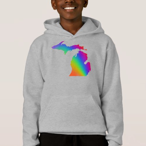 Michigander rainbow love is love colorful  hoodie