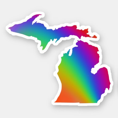 Michigander  rainbow  love is love  sticker