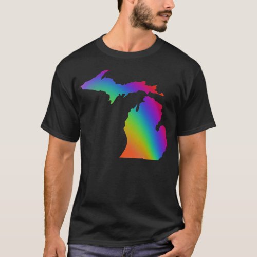 Michigander  rainbow  love is love  T_Shirt