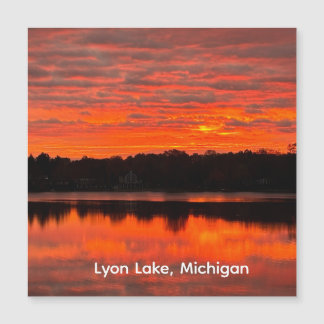 Michigan's Lyon Lake Sunrise Magnet