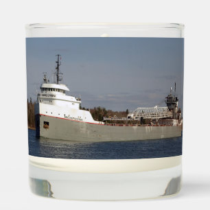 Michipicoten glass candle