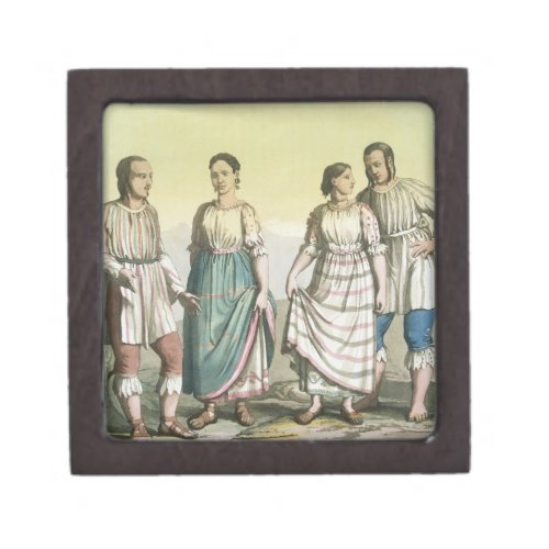 Michoacan Indians in Traditional Costume Mexico  Gift Box